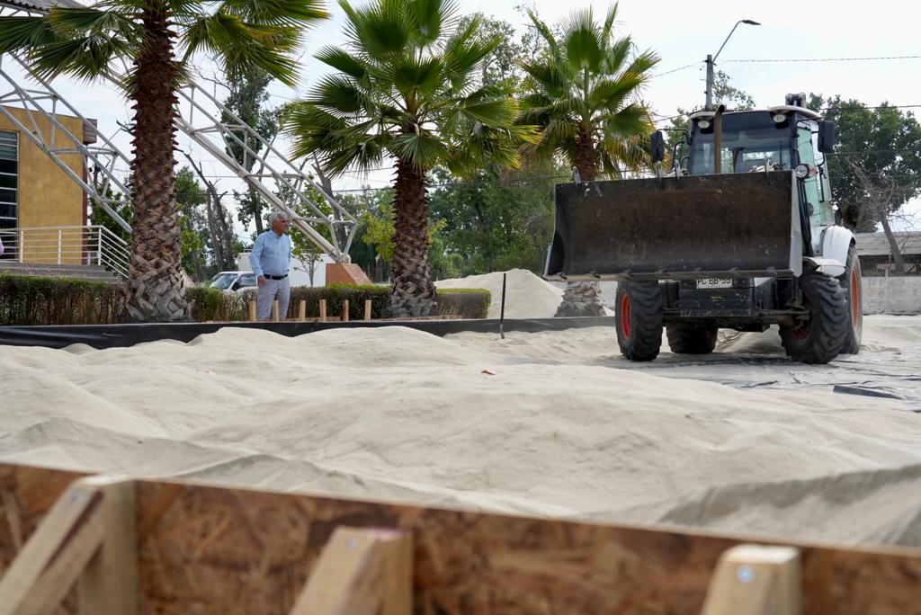 Rancagua: Avanza construcción de canchas del Sudamericano de Voleibol Playa
