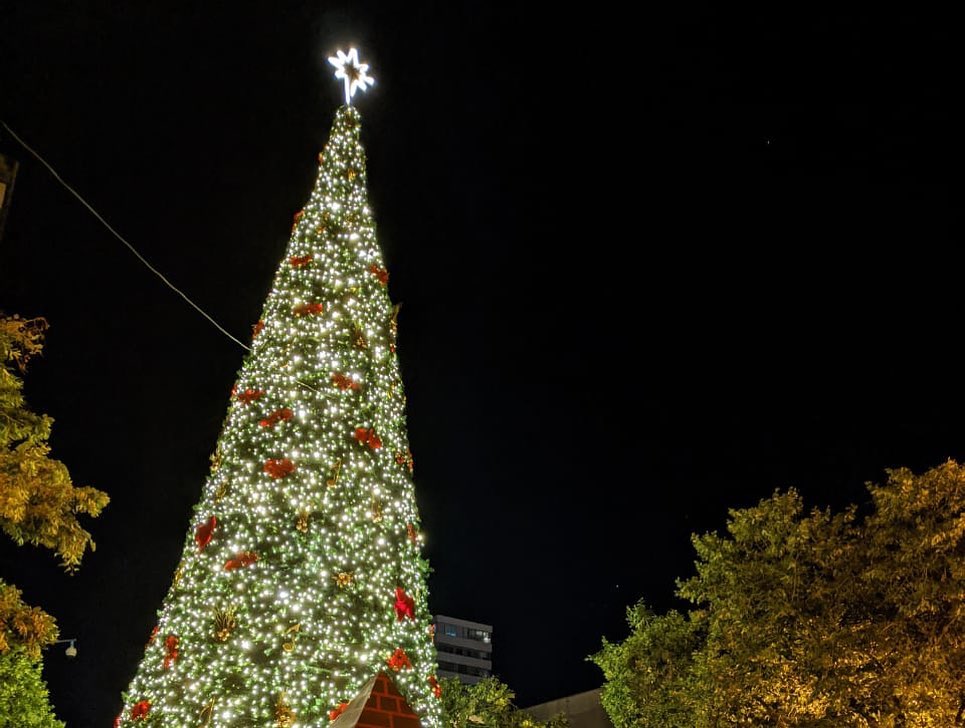 Árbol de Navidad de la Plaza de Los Héroes fue encendido en emocionante ceremonia