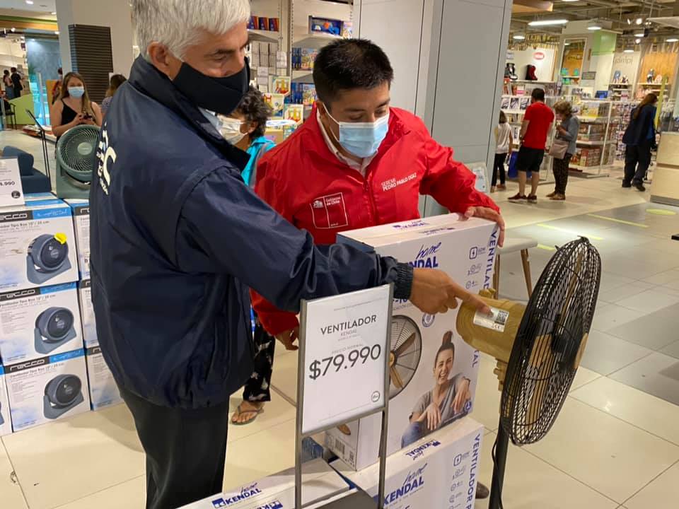 Autoridades de Energía fiscalizan venta de ventiladores