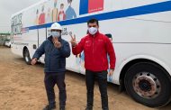 Vacunatorio móvil recorre la región reforzando inmunización Covid-19 a trabajadores
