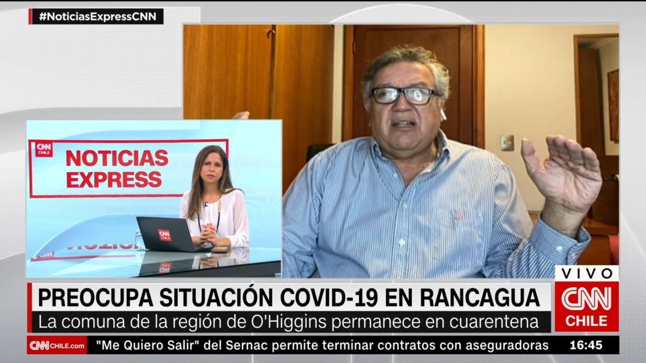 Eduardo Soto Alcalde de Rancagua: ”Preocupante escenario COVID 19 vive Rancagua”, en entrevista con CNN Chile