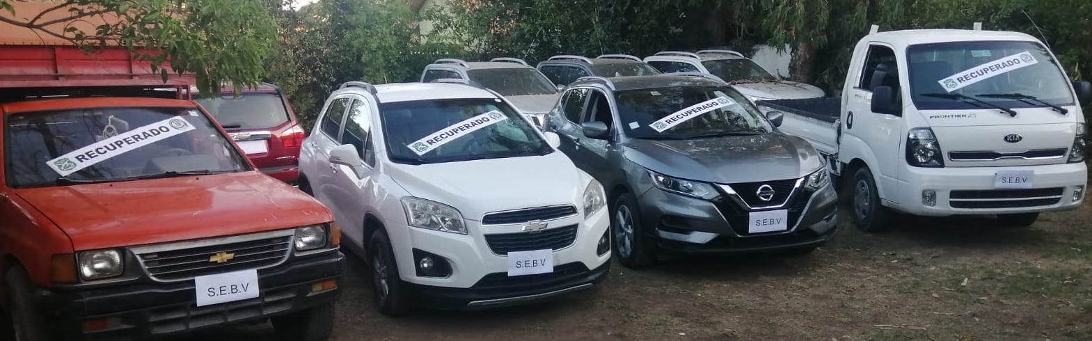 Cinco vehículos robados fueron recuperados esta semana por la SEBV de Carabineros