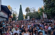 Miles de personas repletaron la Plaza de Los Héroes en el encendido del Árbol de Navidad