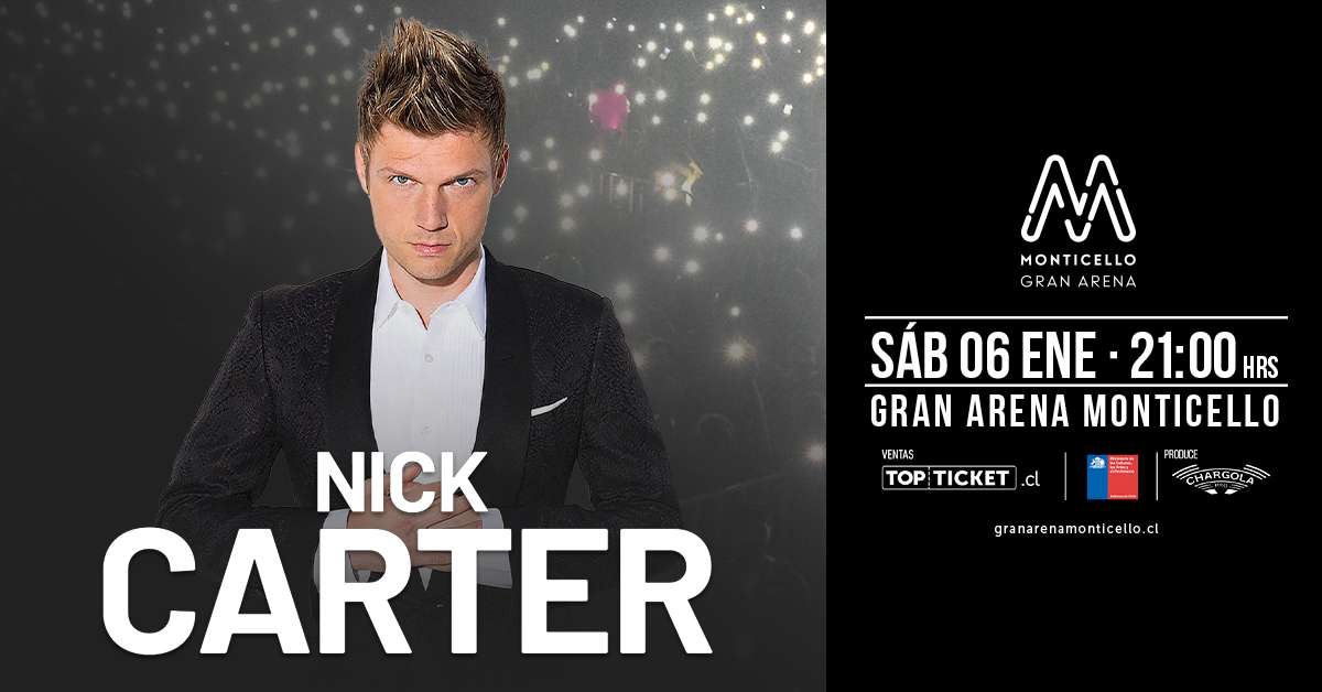 Nick Carter llega a Gran Arena Monticello con los grandes clásicos de Backstreet Boys