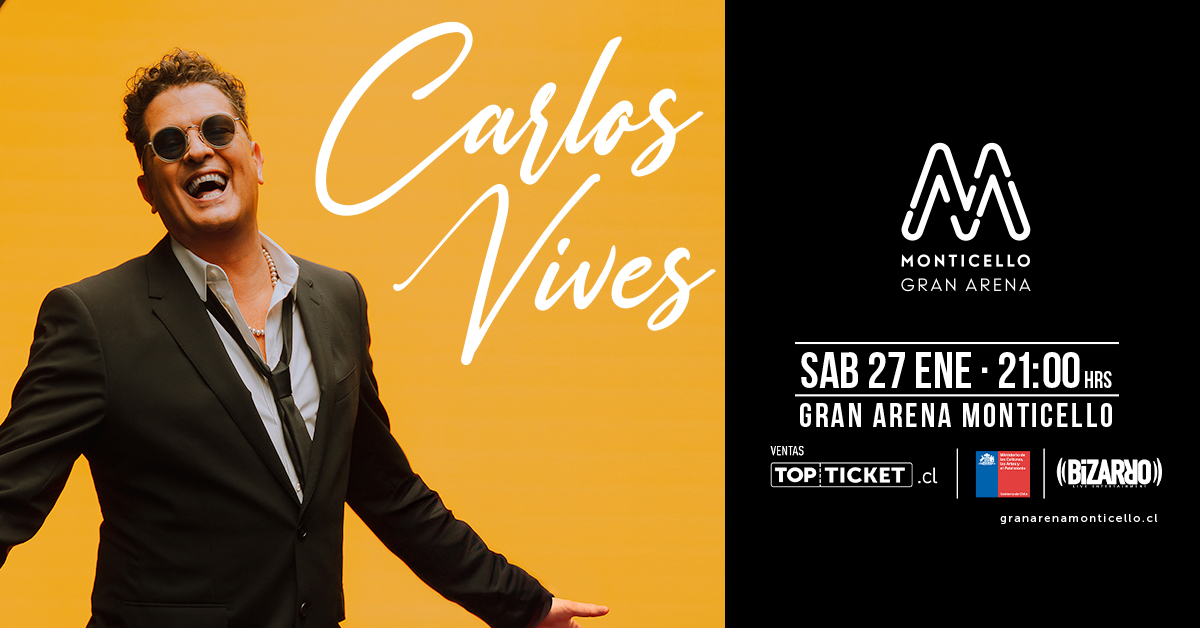 Carlos Vives llega a Chile con única presentación en Gran Arena Monticello