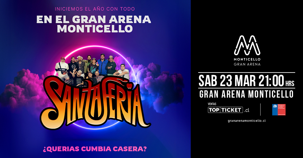 Luego de sus exitosas presentaciones Santaferia regresa a Gran Arena Monticello