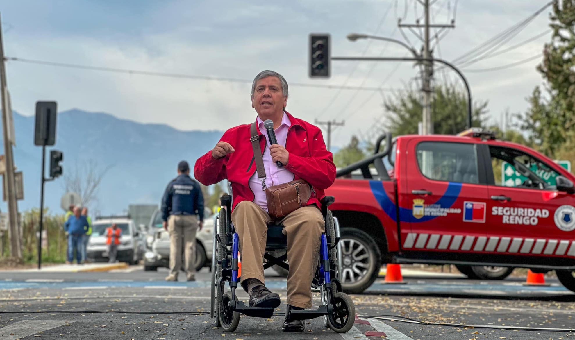 Rengo: Hoy se realizó la puesta en marcha de semáforos en cruce Lo de Lobos