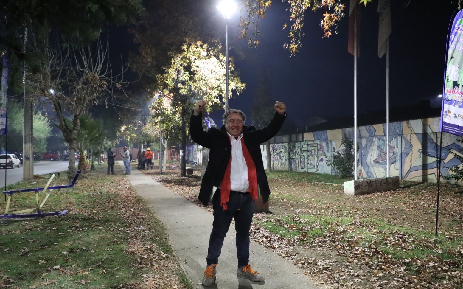 Inauguran nuevo alumbrado público peatonal en transitada calle de Graneros