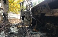Queman camión de empresa contratista que remodela Colegio Tuniche de Graneros