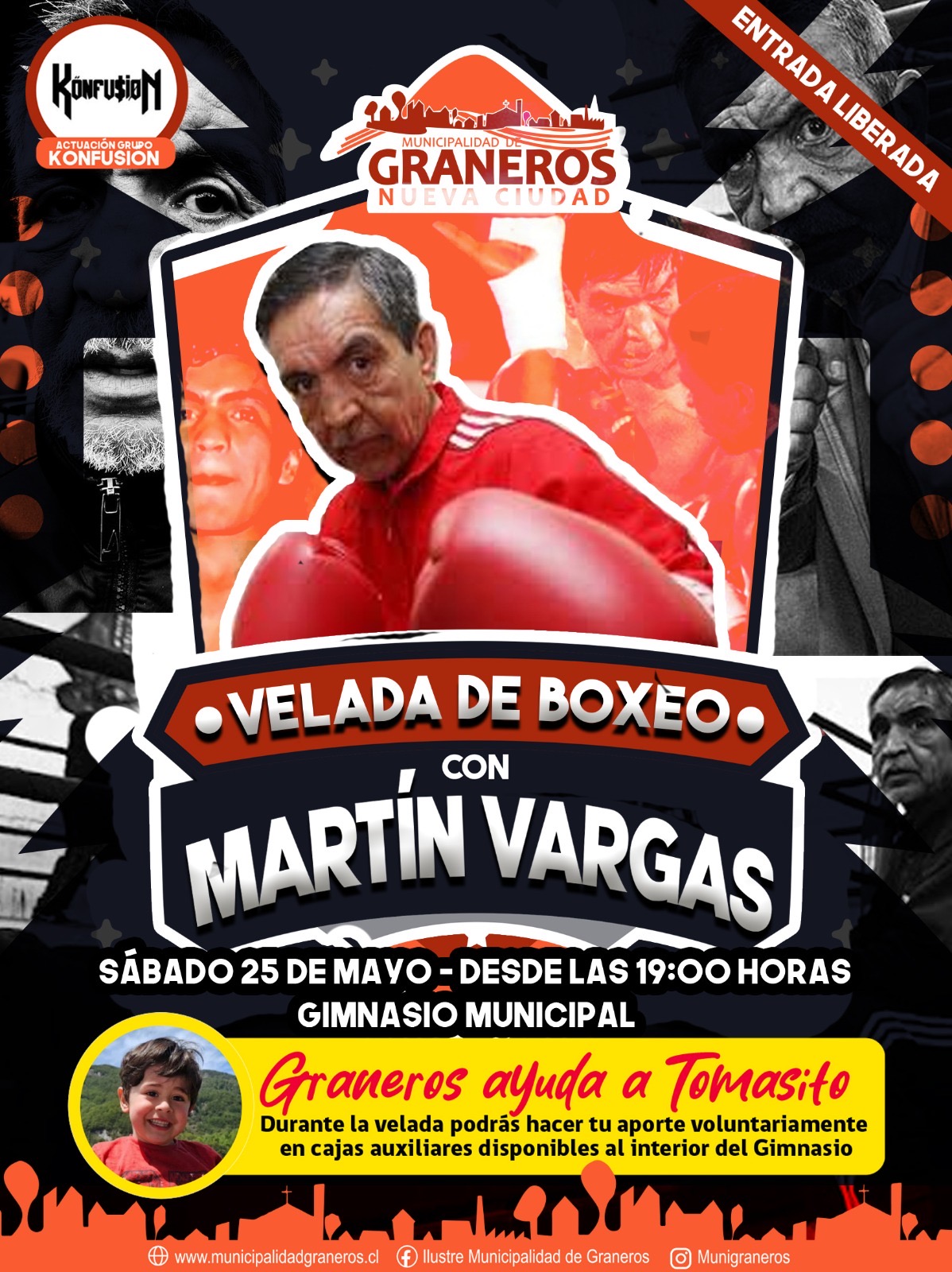 ¡Pega Martín Pega!: El destacado púgil nacional será protagonista principal de velada de box en Graneros