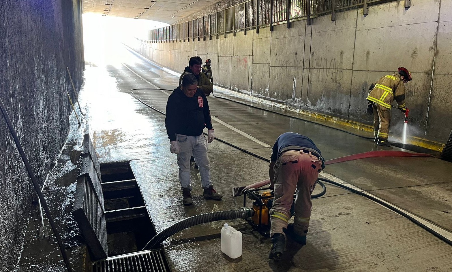 Graneros: Realizan trabajos preventivos en paso Bajo Nivel
