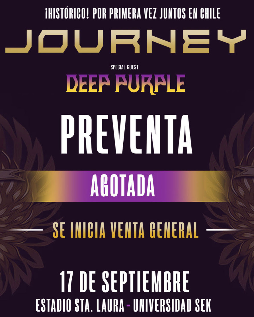 Journey y Deep Purple arrasan en sólo tres horas con la primera preventa de tickets