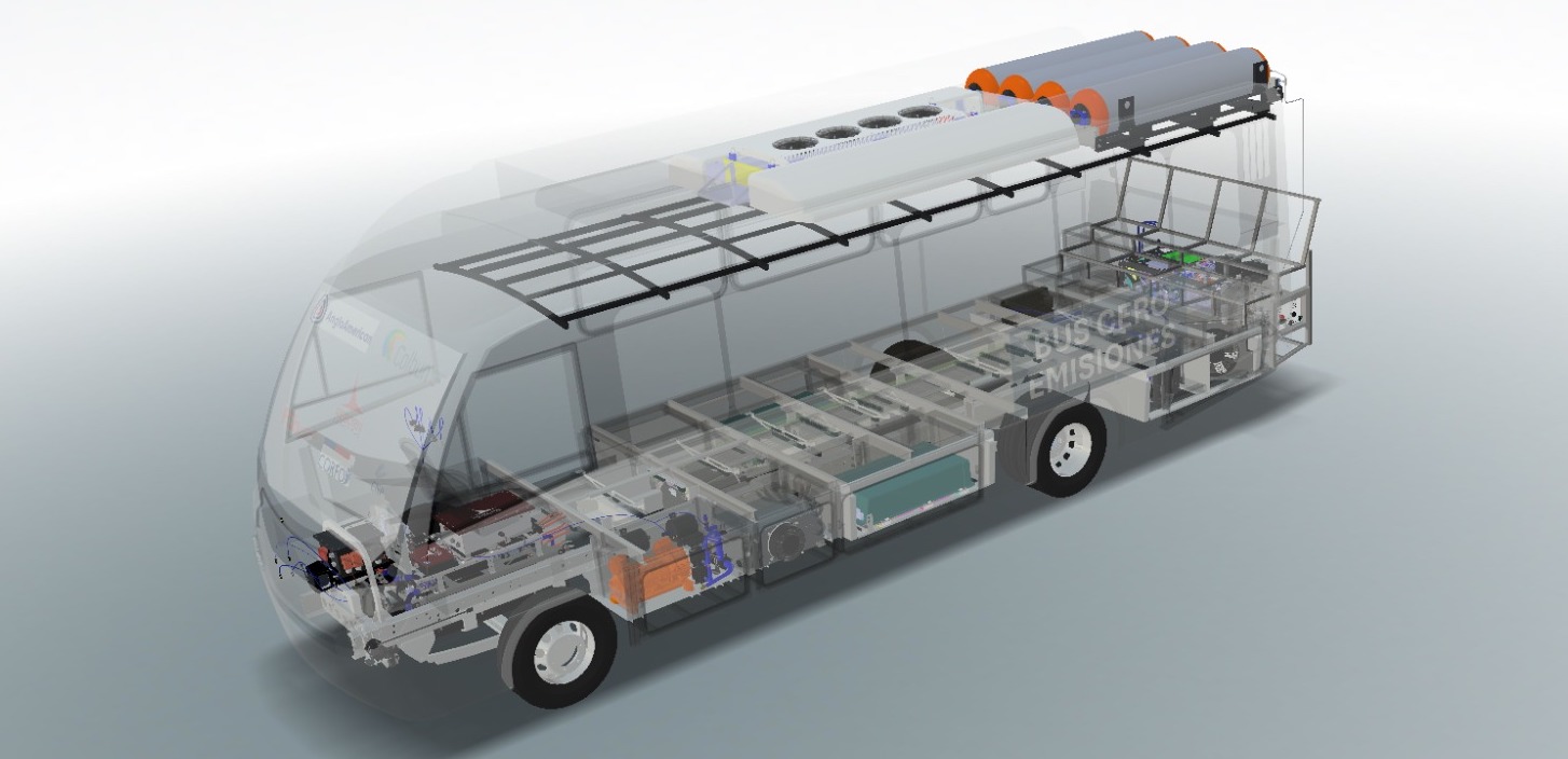 Cómo avanza la construcción del primer bus hidrógeno hecho en Rancagua Chile
