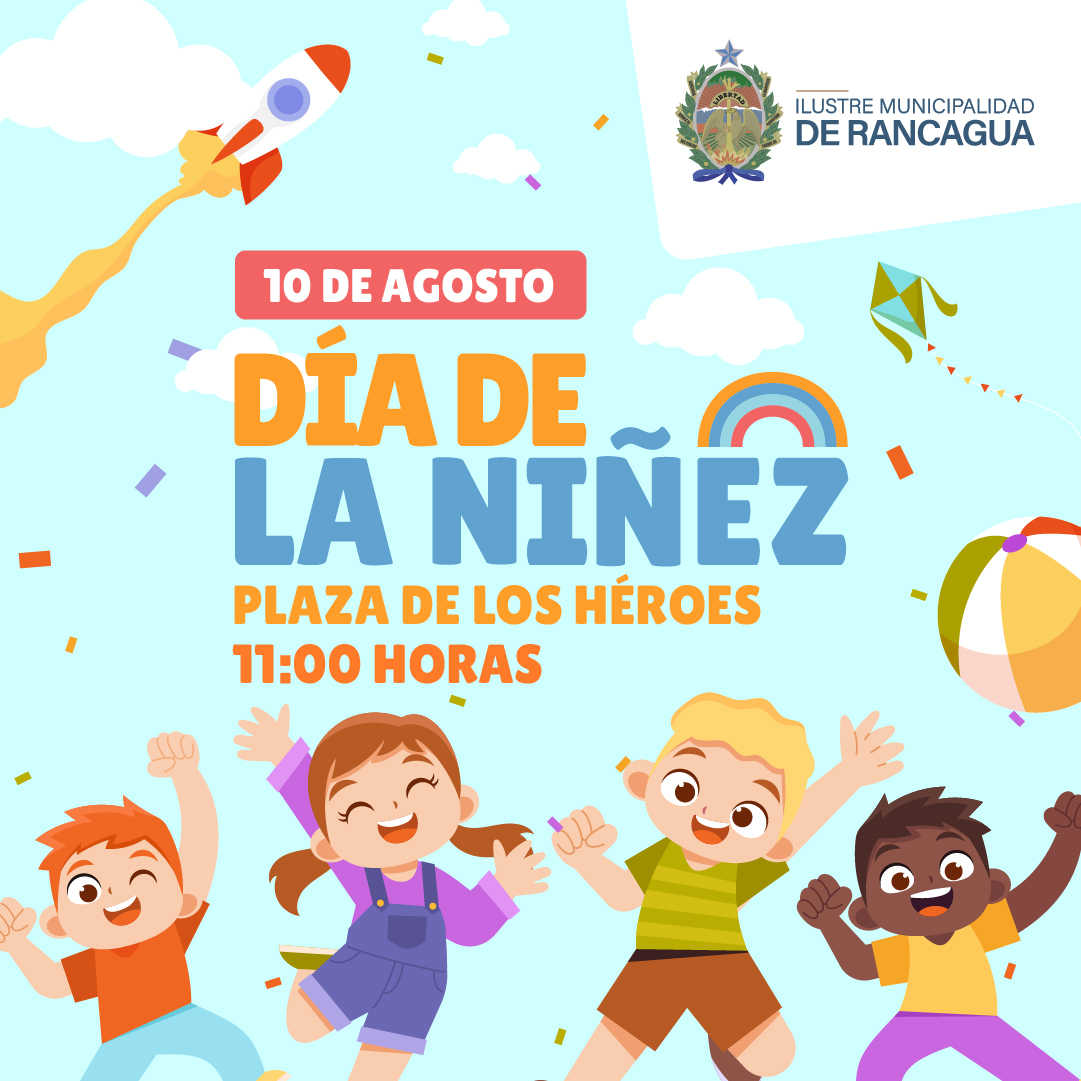 Municipalidad de Rancagua invita a familias rancagüinas a celebrar en grande el Día de la Niñez 2024