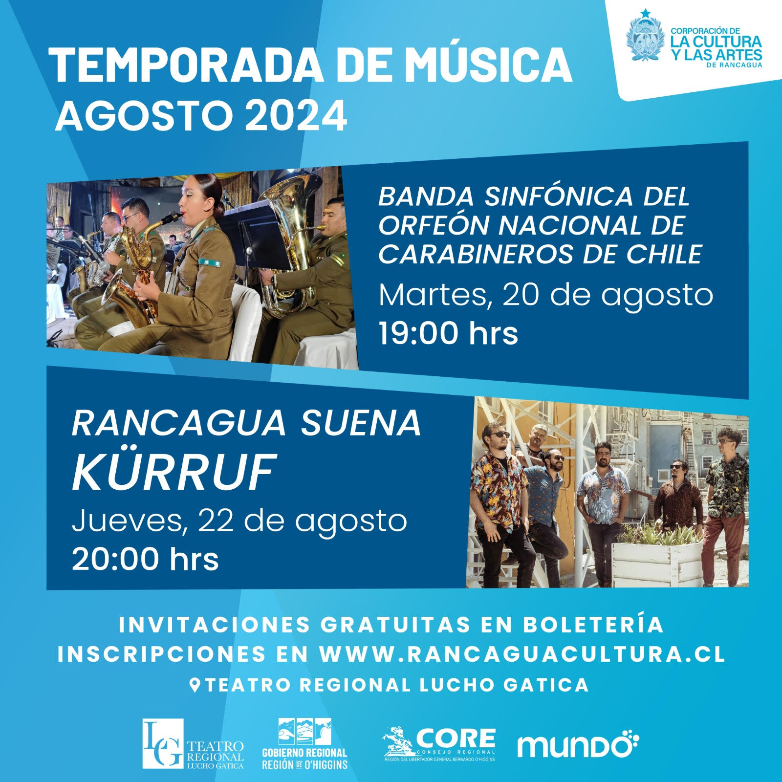 Continúa la “Temporada de Música” en el Teatro Regional Lucho Gatica