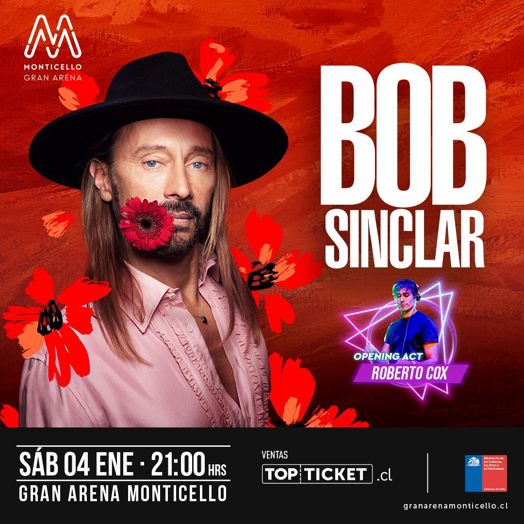 Roberto Cox será el encargado del opening de Bob Sinclar en Gran Arena Monticello