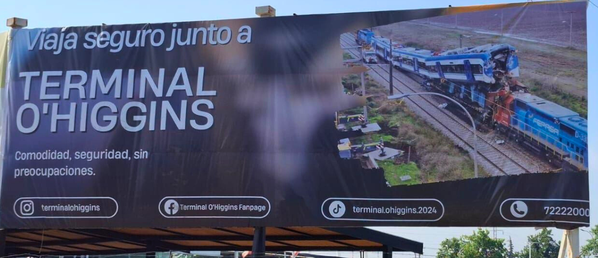 SERNAC no descarta llevar a la justicia a Terminal O'Higgins por polémico letrero publicitario