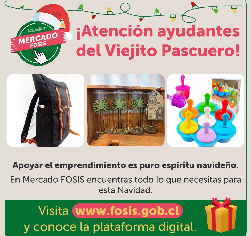 Apoya el emprendimiento local y regala con sentido: FOSIS abre plataforma digital para compras de navidad