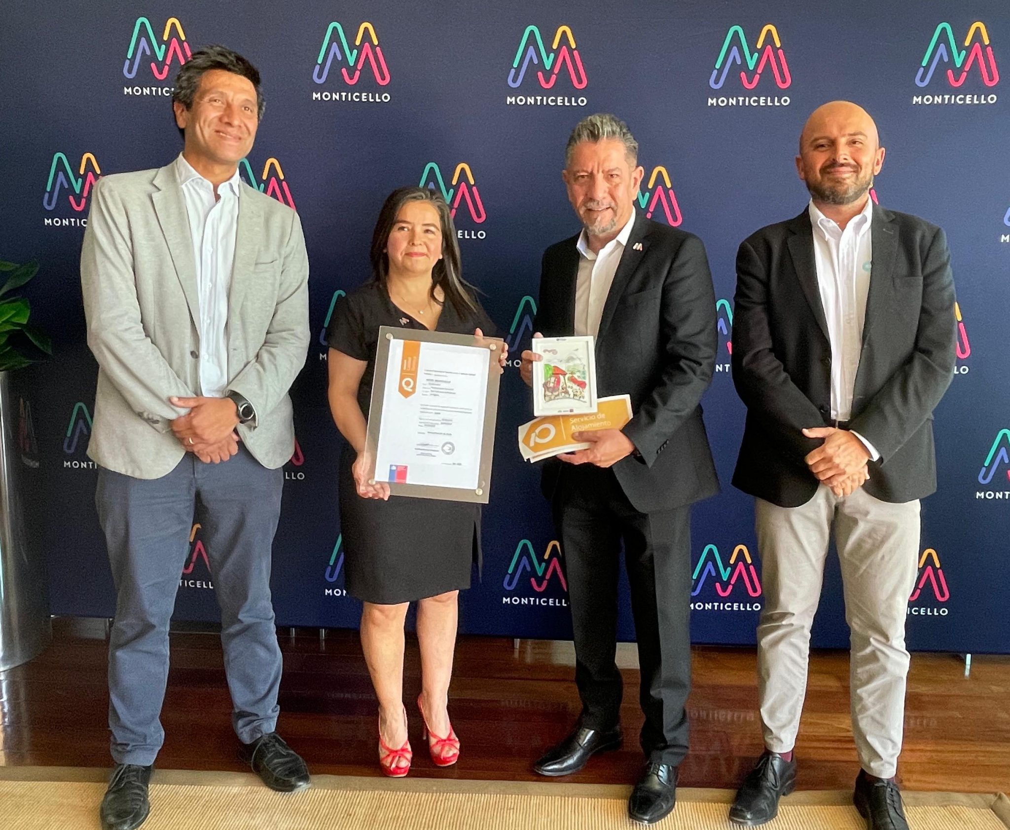 Monticello recibe recertificación en el Sello Q de SERNATUR por su excelencia en calidad turística