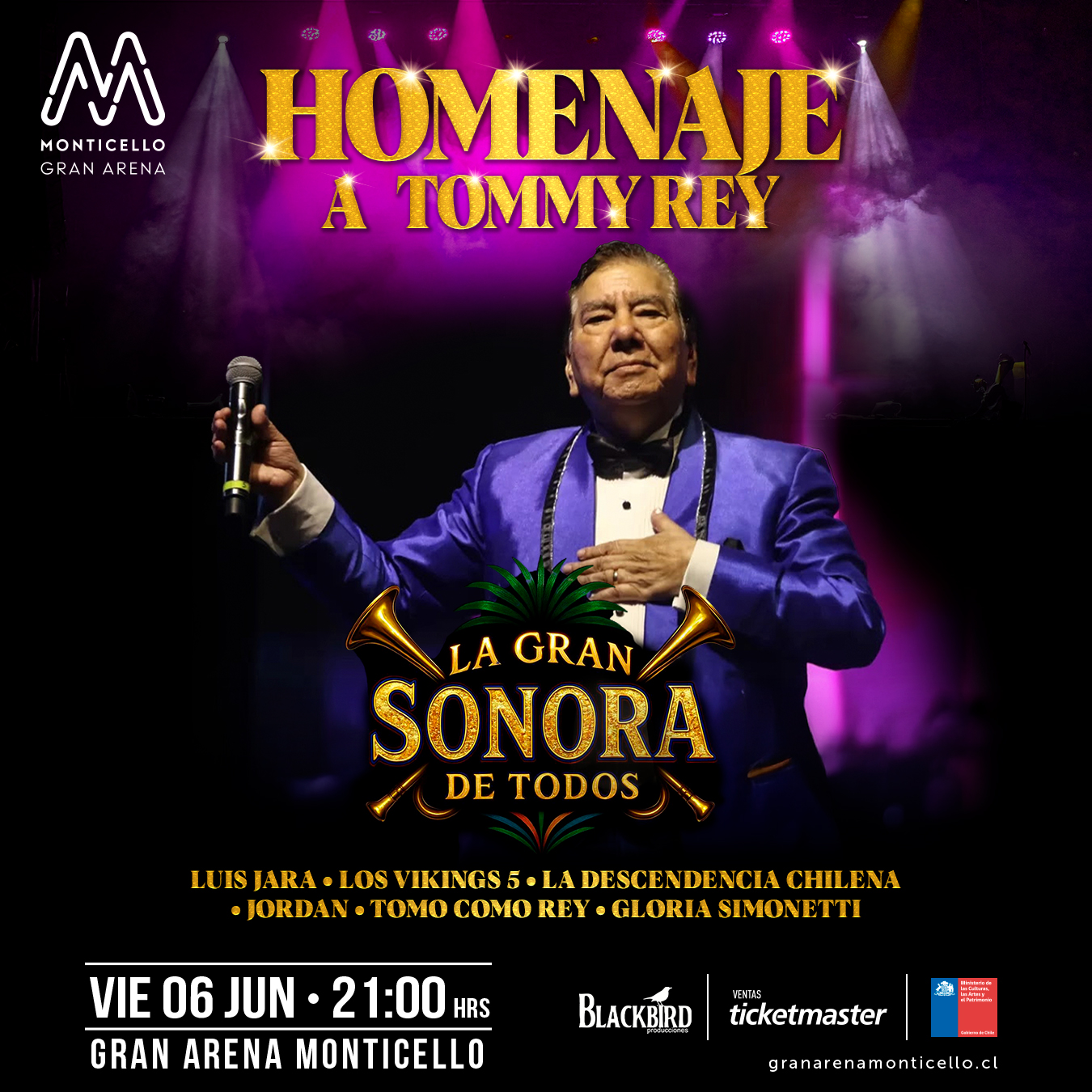 Músicos chilenos realizan homenaje oficial a Tommy Rey en Gran Arena Monticello
