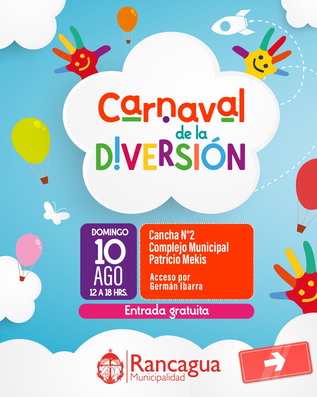 Rancagua celebrará el Día del Niño con el “Carnaval de la Diversión”