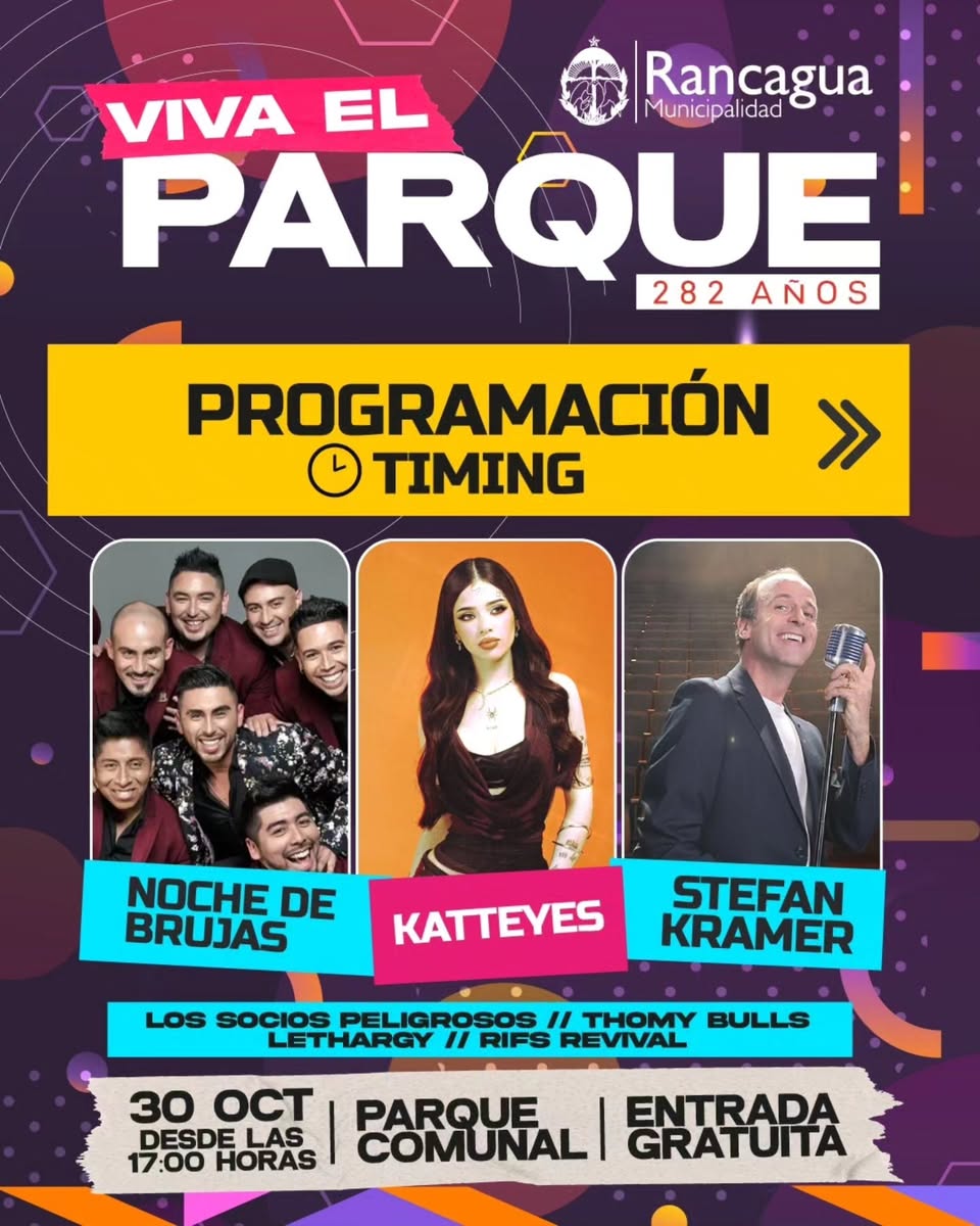 Viva el Parque: Rancagua celebra sus 282 años en grande