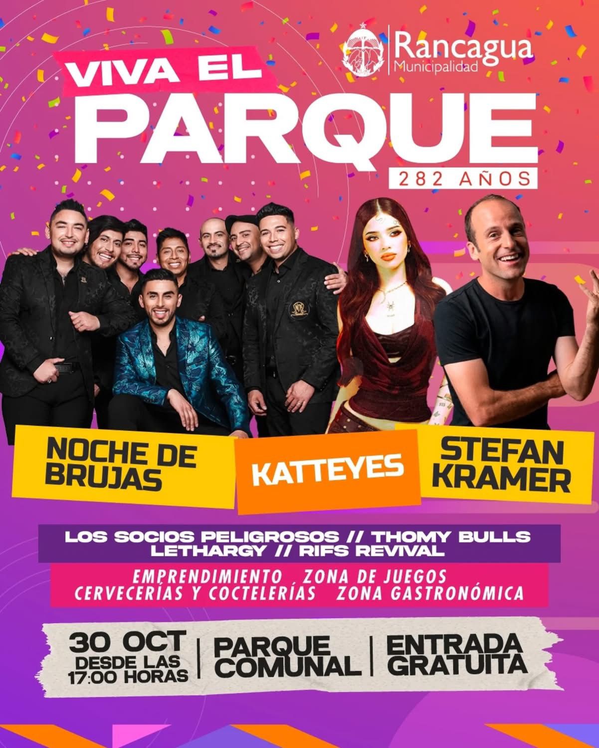 Viva el Parque: Rancagua celebra sus 282 años en grande