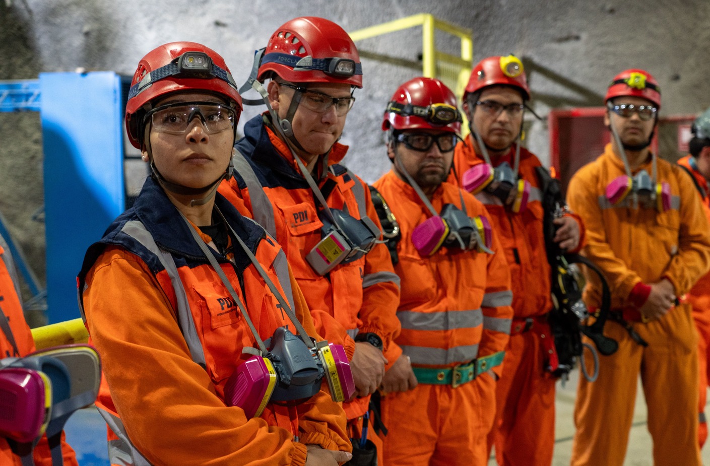 Brigada de Rescate Mina de El Teniente realiza capacitación conjunta con GOPE, PDI y Bomberos