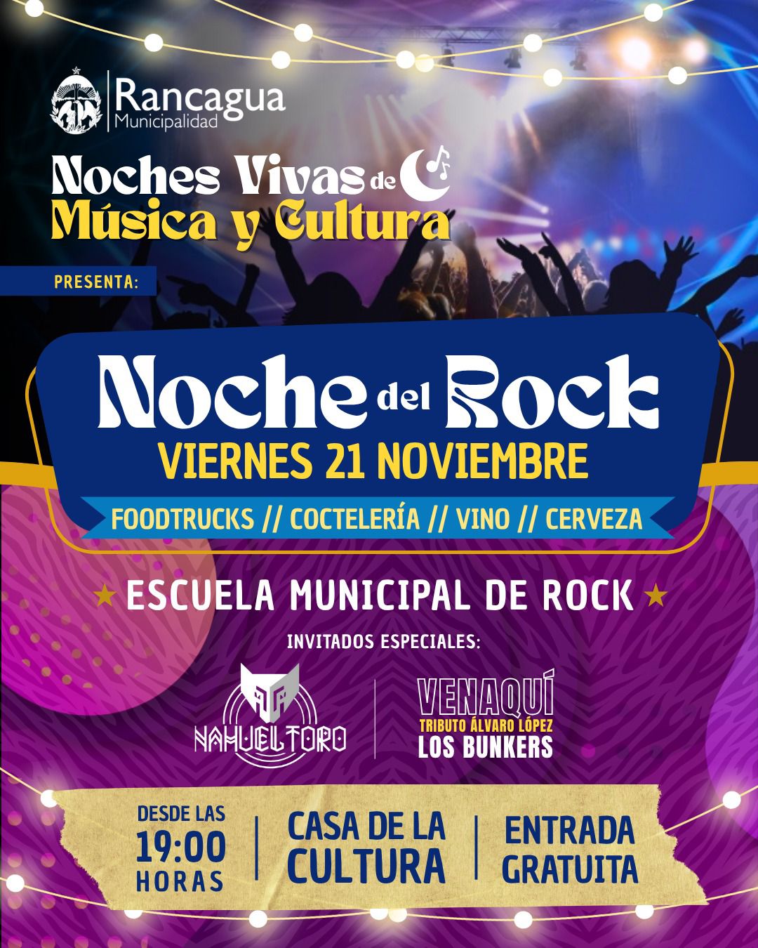 Rancagua prepara una imperdible Noche de Rock este viernes