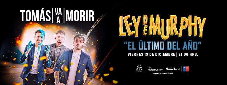 Tomás Va a Morir regresa a Gran Arena Monticello con el show “Ley de Murphy”