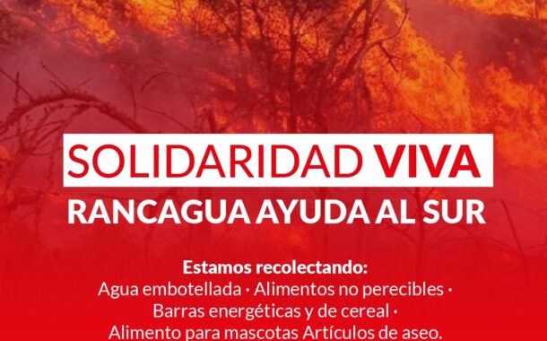 Rancagua inicia campaña solidaria en apoyo a damnificados por incendios en el sur del país