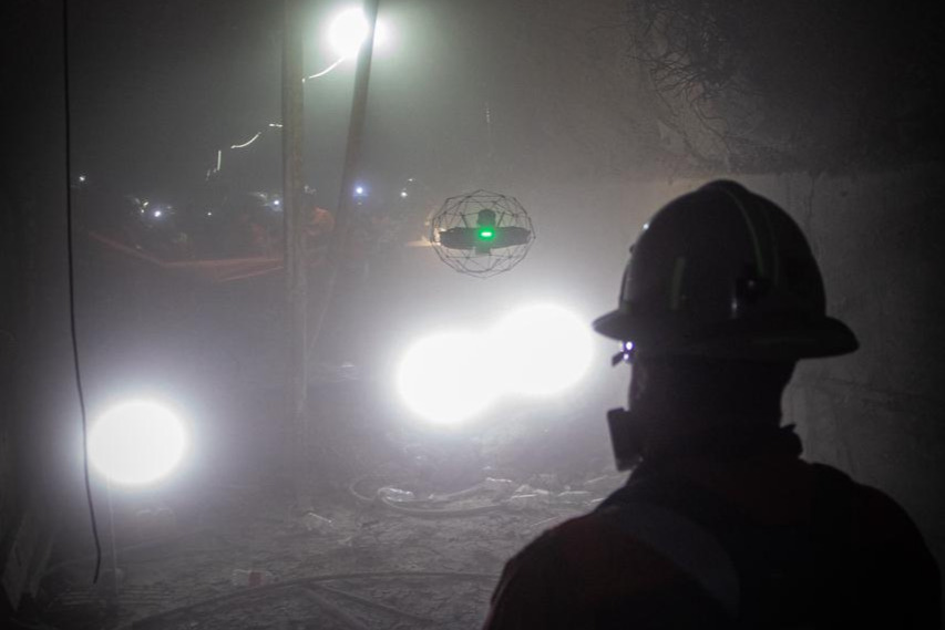 El Teniente incorpora dron para inspección de sectores de difícil acceso en la mina subterránea