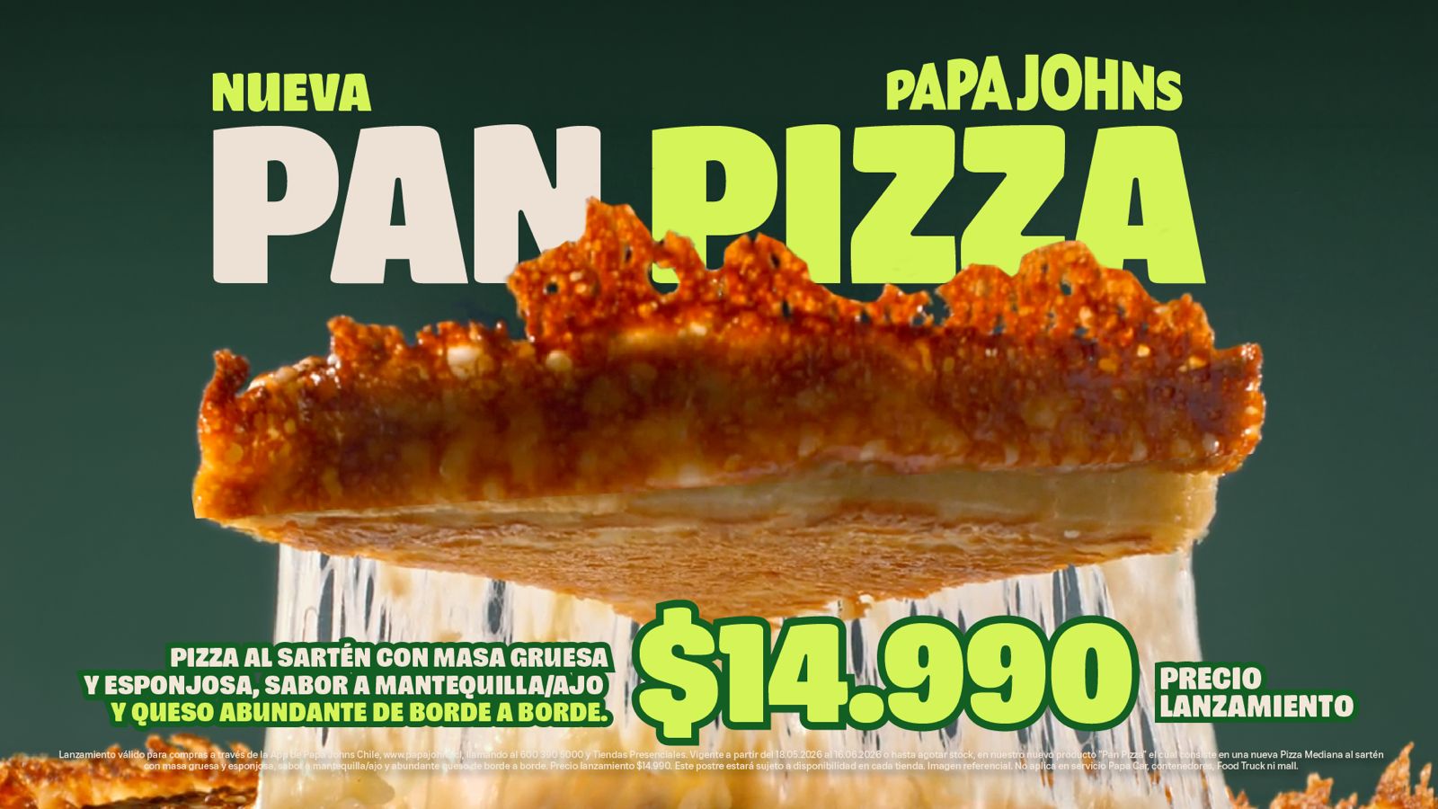 Papa Johns revoluciona su menú con el lanzamiento de su nueva pizza al sartén