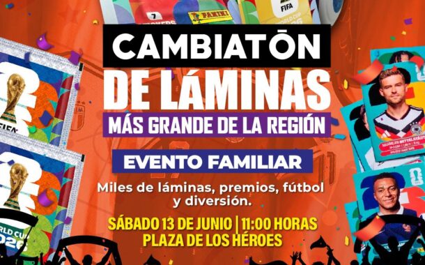 Rancagua vivirá la mayor fiesta mundialera de la región con masiva cambiatón de láminas y actividades para toda la familia