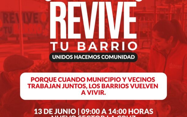Municipalidad de Rancagua lanza “Revive Tu Barrio”, programa que llevará servicios, seguridad y recuperación de espacios públicos a distintos sectores de la comuna