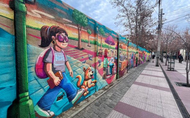 Rancagua: Muralista DREMS realiza intervención artística en Paseo Estado
