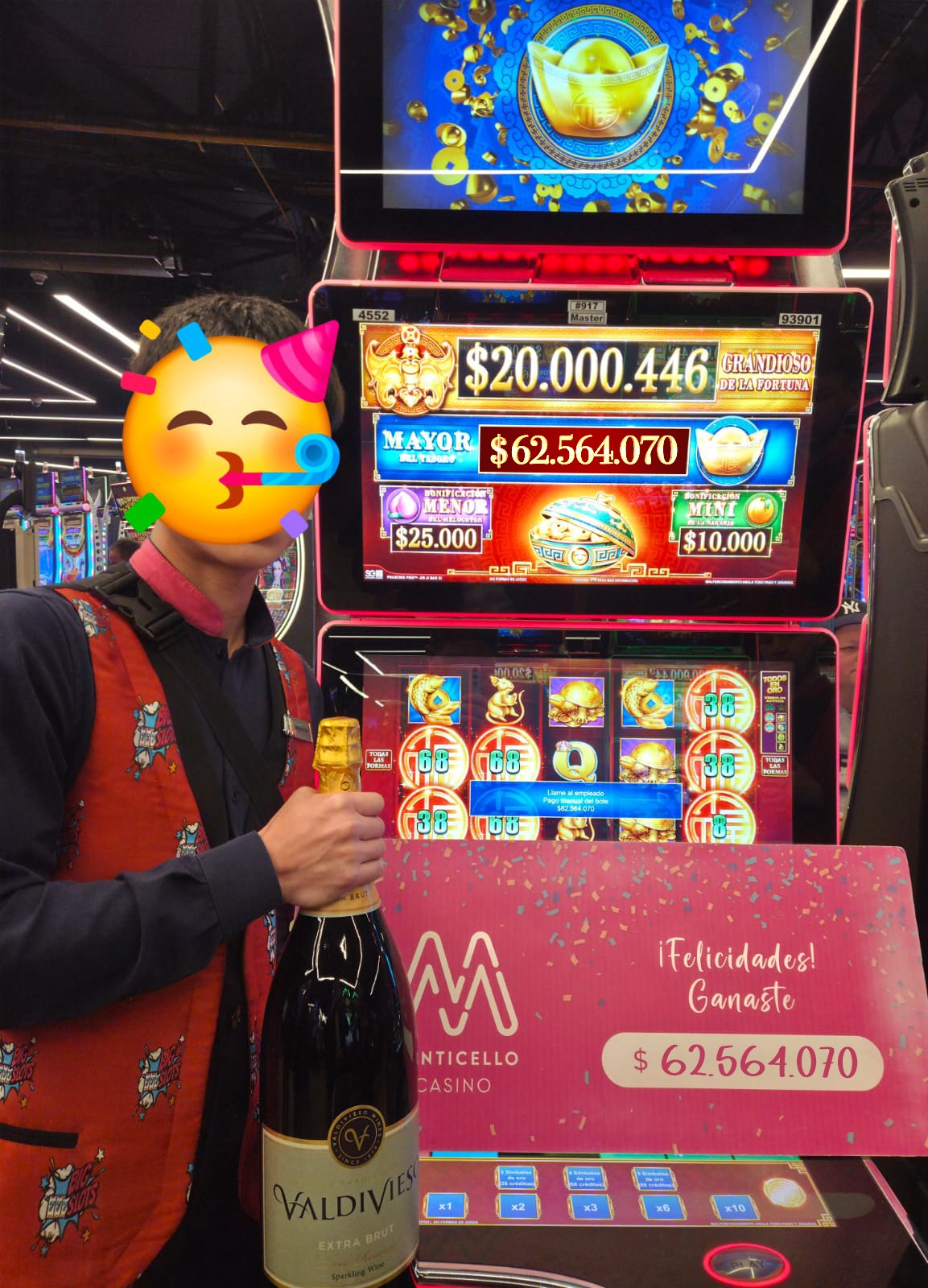 Casino Monticello entregó premio por más de $62 millones: jugador quedó en blanco