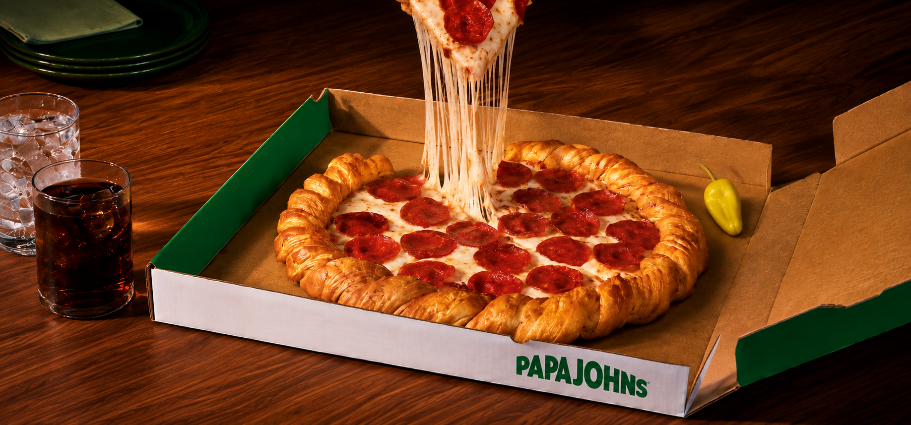 ¿Pizza o croissant? Así es la nueva apuesta de Papa Johns que combina ambos mundos