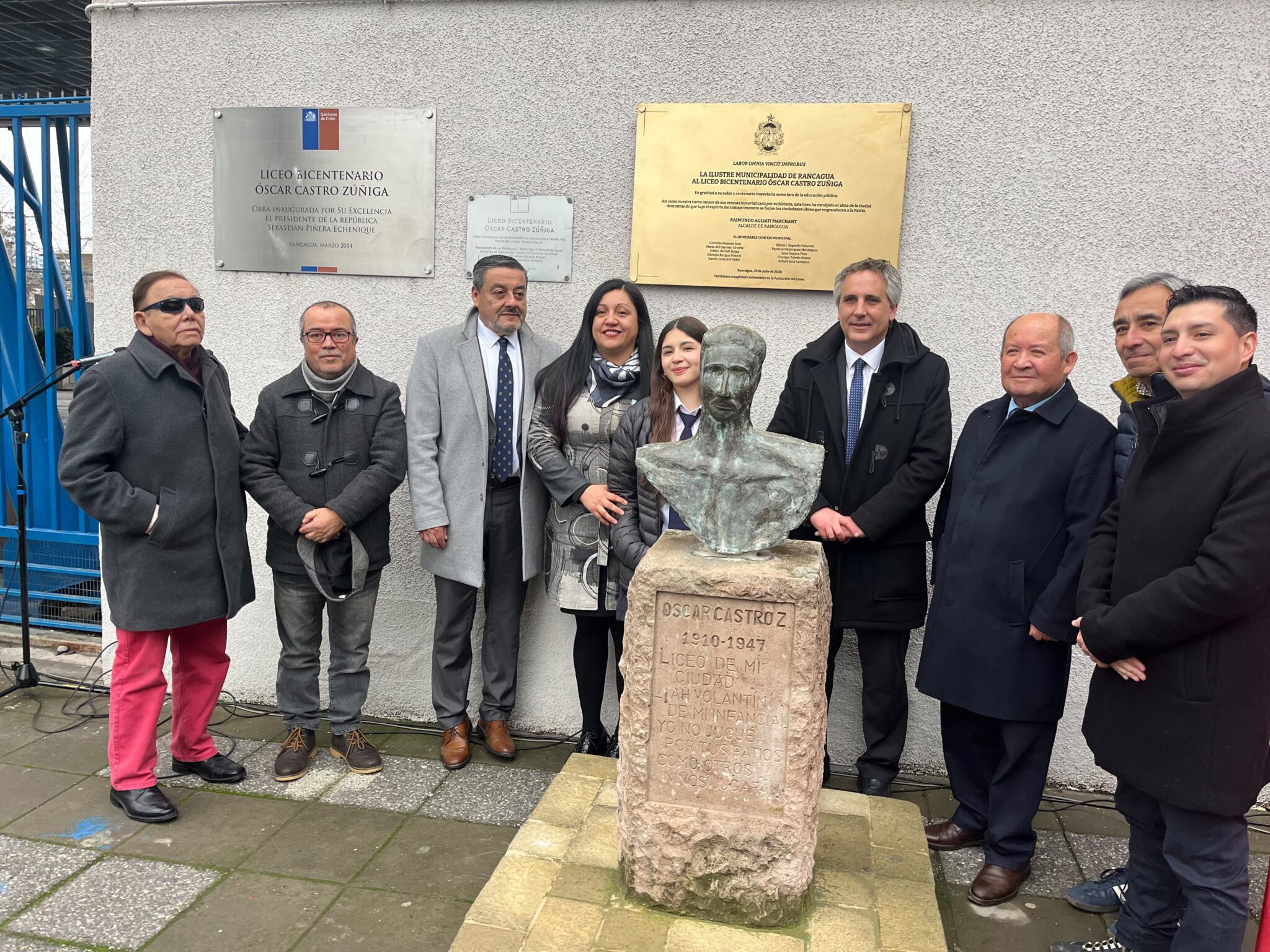 Municipalidad de Rancagua conmemoró los 180 años del Liceo Óscar Castro