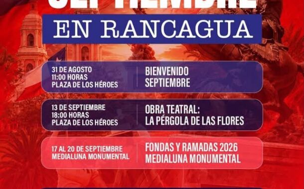 Más de 40 actividades darán vida a Rancagua durante el cierre de agosto y todo septiembre