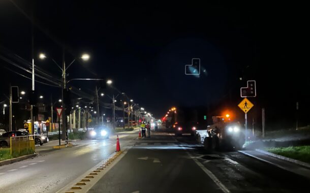 Avanzan trabajos de mejoramiento de calzada en Ruta H-210 con cortes nocturnos