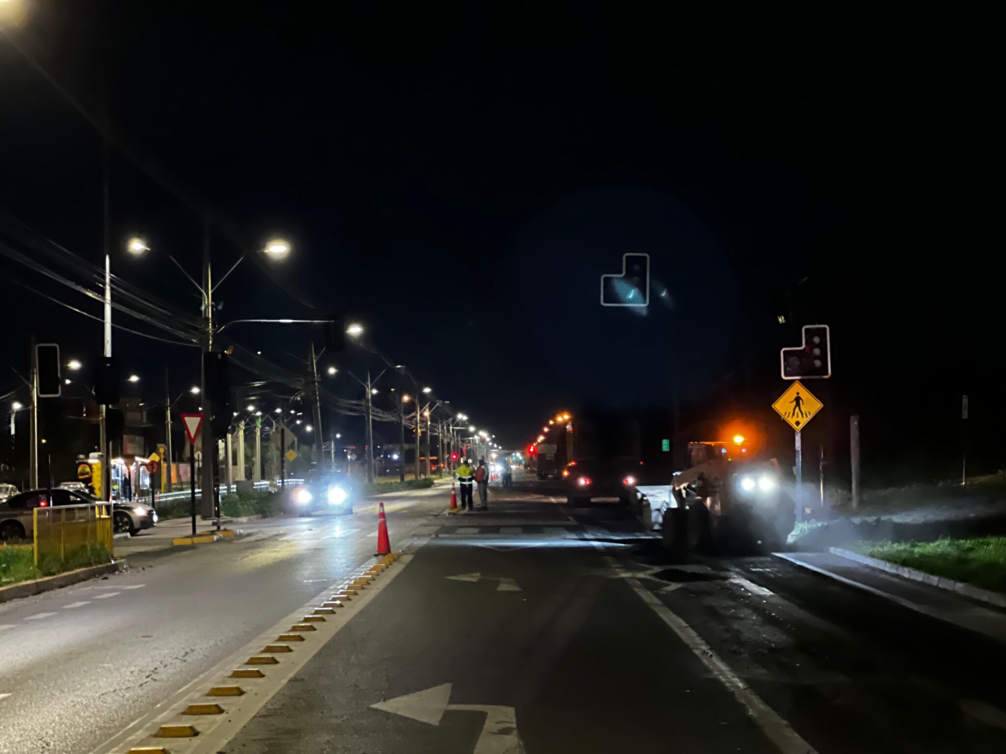 Avanzan trabajos de mejoramiento de calzada en Ruta H-210 con cortes nocturnos