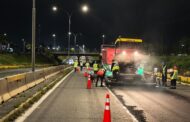 Ejecutan trabajos nocturno de reposición de carpeta asfáltica en Ruta Travesía en Rancagua